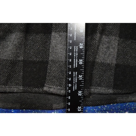 Faherty Shirt Mens XL Gray Black Legend Sweater Buffalo Plaid Flannel Button Up - Picture 8 of 9